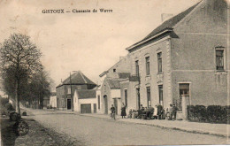 Gistoux  Chaussée De Wavre Bien Animée Cycliste Voyagé En 1924 - Chaumont-Gistoux