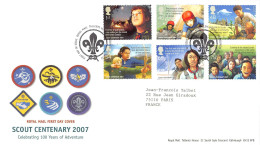 FDC Royal Mail - Europa. Centenaire Du Scoutisme. Série 2918 à 2921 - 2001-2010 Decimal Issues