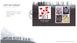 FDC Royal Mail - Bloc N° 42 - A La Mémoire Des Victimes De Bataille De La Somme - 2001-2010 Decimal Issues