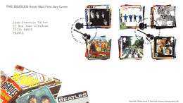FDC Royal Mail - Musique. Groupe Les Beatles - Série 2827 à 2832 - 2001-2010 Decimal Issues