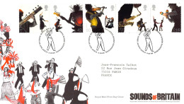 FDC Royal Mail - Europa. L'intégration. Genres Musicaux - Série 2800 à 2804 - 2001-2010 Decimal Issues