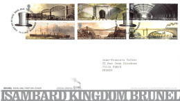 FDC Royal Mail - Isambard Kingdom Brunel, Ingénieur - Série 2731 à 2736 - 2001-2010 Decimal Issues