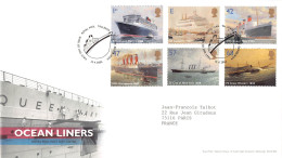 FDC Royal Mail - Transport. Paquebots - Série 2548 à 2553 - 2001-2010 Decimal Issues