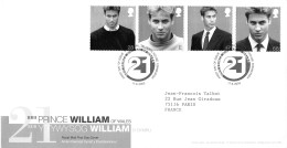 FDC Royal Mail - 21 Ans De S.A.R. Le Prince William De Galles - Série 2454 à 2457 - 2001-2010 Decimal Issues
