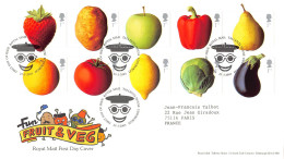 FDC Royal Mail - Flore. Fruits Et Légumes - Série 2415 à 2424 - 2001-2010 Decimal Issues