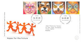FDC Royal Mail - Millénaire 2001. Espoir Pour Le Futur (droits De L'enfant) - 2001-2010 Decimal Issues