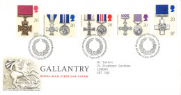 FDC Royal Mail - Décorations Militaires - 1981-1990 Decimal Issues