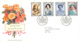 FDC Royal Mail - 90e Anniversaire De La Reine-Mère Elisabeth - 1981-1990 Decimal Issues