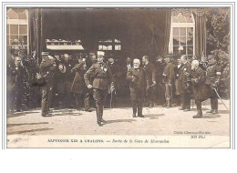 51.CHALONS.ALPHONSE XIII A CHALONS .SORTIE DE LA GARE DE MOURMELON. - Camp De Châlons - Mourmelon