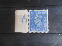 UNITED KINGDOM - 1937 - PLATE NUMBER - MLH * - Sheets, Plate Blocks & Multiples