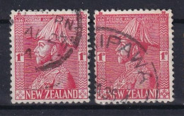 NEW ZEALAND 1926 - Canceled - Sc# 184, 184c - Used Stamps