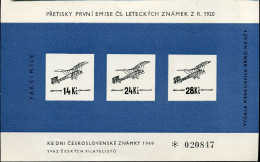 Pretisky Prvni Emise Cs. Leteckych Snamek Z.R. 1920 - Faksimile - Briefe U. Dokumente