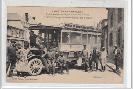 CAMP DE CHALONS - """"Auto-Transports"""" Ses Autobus Sur La Ligne Mourmelon-Gare - Très Bon état - Camp De Châlons - Mourmelon