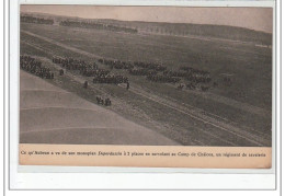 Ce Qu'Aubrun A Vu De Son Monoplan En Survolant Le CAMP DE CHALONS, Un Régiment De Cavalerie - Très Bon état - Camp De Châlons - Mourmelon