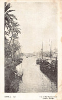 Iraq The Ashar Creek From Makina Bridge Boats Vintage Postcard - Irak