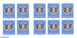 Monaco 2022 Coat Of Arms, Foil Booklet (with Year 2022), Mint NH, History - Coat Of Arms - Stamp Booklets - Ongebruikt