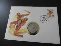 South Korea 2000 Won 1987 - Olympic Games Seoul 1988 - Wresling - Numis Letter 1987 - Corée Du Sud
