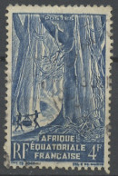 Afrique Equatoriale Française 1947 Y&T N°220 - Michel N°274 (o) - 4f Forêt équatoriale - Gebruikt