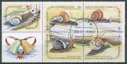Kuba 2000 Millennium Tiere Buntschnecken 4324/28 ZD Gestempelt (C63682) - Gebraucht