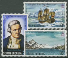 Südgeorgien 1975 Seefahrer James Cook Schiffe 49/51 Postfrisch - Géorgie Du Sud