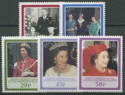 Südgeorgien 1986 60. Geburtstag Königin Elisabeth II. 142/46 Postfrisch - Géorgie Du Sud