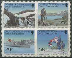 Südgeorgien 1989 Forschungsexpedition Nach Südgeorgien 180/83 Postfrisch - Géorgie Du Sud