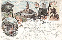 L083 Germany Thuringia 1896 Gruss Aus Kyffhaeuser Litho Postcard - Kyffhäuser