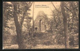 AK Lindow /Mark, Ruine Mit Klostermauer - Lindow