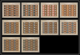 443 Umm Al Qiwain MNH ** Mi N° 55 / 64 B Caire (cairo) Egypte (Egypt) 1966 Exhibition Non Dentelé Imperf Feuilles Sheet - Expositions Philatéliques