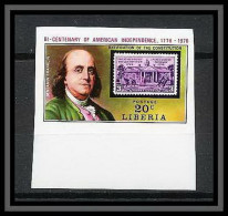 619n - Libéria - Bloc Non Dentelé Imperf ** MNH Independance Des Usa - Us Independence
