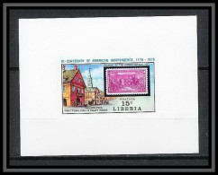 619j - Libéria - Bloc Non Dentelé Imperf ** MNH Independance Des Usa - Us Independence