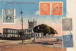 Paraguay 1921 Asuncion El Palacio Del Gobierno Map On Back Vintage Postcard - Paraguay
