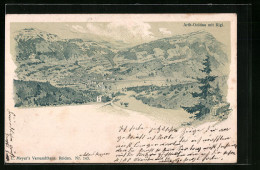 Lithographie Arth-Goldau, Gesamtansicht Mit Rigi - Arth