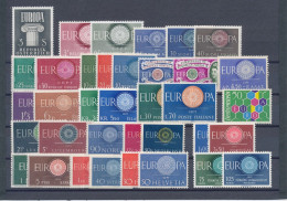 1960 EUROPA CEPT, Annata Completa, Francobolli Nuovi, 20 Paesi 36 Valori, MNH** - Volledig Jaar