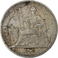 Indochine Française, Piastre, 1908, Paris, Argent, TB, KM:5a.1 - Autres & Non Classés