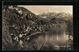 AK Vitznau, Gesamtansicht Mit Alpenpanorama - Vitznau