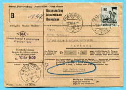 Einzugsauftrag Frauenfeld 1954 - Absender: SIA - Schweizer Schmirgel- & Schleif-Industrie Mit Quittung - Briefe U. Dokumente