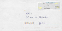 Vignette D'affranchissement De Bureau - Mog - Lyon Route De Vienne - Enveloppe Entière - 2000 Type « Avions En Papier »