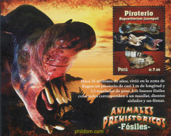 242843 MNH PERU 2009 ANIMAELS PREHISTORICOS - FOSILES -PIROTERIO - Fossielen