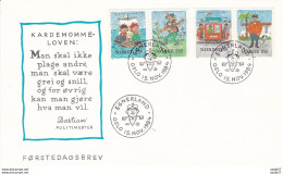 Norway FDC 15-11-1984 Christmas Stamps Thorbjörn Egner Complete In 2 Pairs - FDC