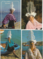 LES SABLES  D'OLONNE . -  Lot De 8 Sablaises. Coiffes Brodées Main - Collections & Lots