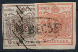 O 1850 6kr + 3kr HP I Lépcsős Bérmentesítés "N-BECSE" és Kézírás / 6kr + 3 Kr HP I "N-BECSE" And Handwrite Certificate:  - Altri & Non Classificati