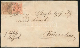 1850 3kr + 6kr Liliputi Vágással Korai Komplett Levélen / On Cover "TORNALLYA" - Altri & Non Classificati