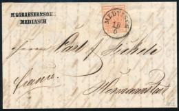 1852 3kr HP I. Levélen Teljes Tartalommal / 3kr HP I On Cover With Full Content "MEDVISCH" - Hermannstadt - Altri & Non Classificati
