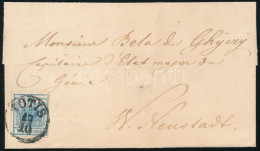 ~1855 9kr MP III 3. Zónás Levélen "TOTIS" - W. Neustadt - Autres & Non Classés
