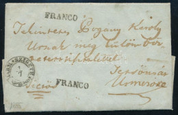 1855 Franco Levél, Ebben Az Időszakban A Készpénzes Bérmentesítésű Levelek Rendkívül Ritkák! / Franco Cover, R! "MARM.SZ - Autres & Non Classés