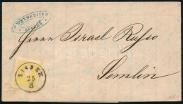 1861 2kr II. Teljes Nyomtatvány "SISSEK" - "(SEMLI)N" Jól Centrált, Friss Nyomat / 2kr Type II On Printed Matter (ANK EU - Autres & Non Classés