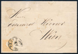 1861 2kr II. Narancssárga, Levélen (240.000) / 2kr II. Orange, On Cover "PESTH" - Wien - Autres & Non Classés
