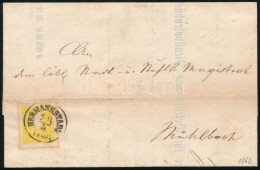 1862 2kr Sötétsárga II. Típus Nyomtatványon Teljes Tartalommal / 2kr Type II Dark Yellow On Printed Matter "HERMANNSTADT - Autres & Non Classés