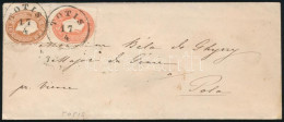 ~1861 5kr + 10kr Levélen / 5kr + 10kr On Cover "TOTIS" - Pola - Autres & Non Classés